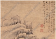 清 蕭云從《秋嶺山泉圖》國畫高清大圖下載