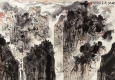 亞明國畫作品 峽江云 高清下載
