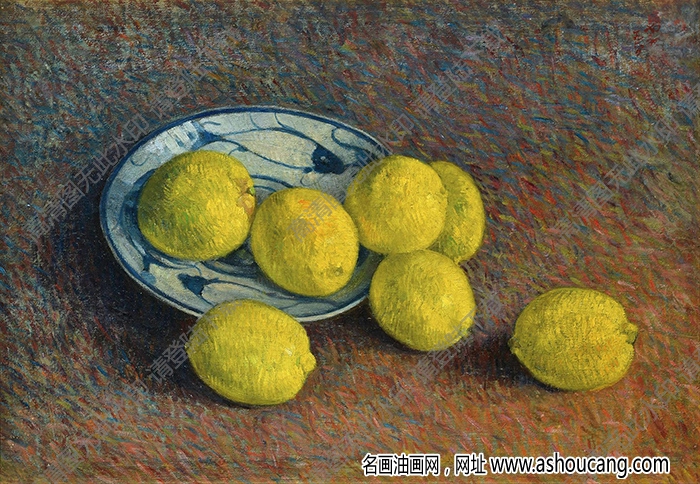周碧初靜物油畫《檸檬》價格與高清大圖下載