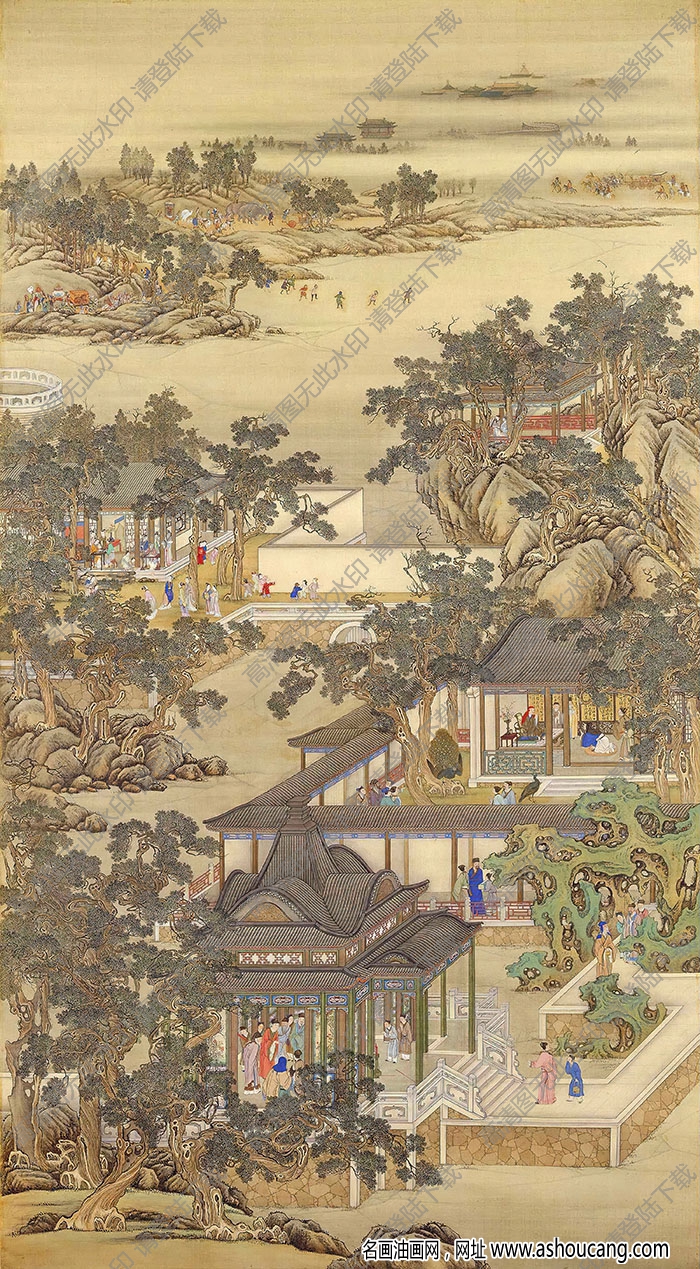 雍正十二月行樂圖11十一月參禪 高清大圖下載