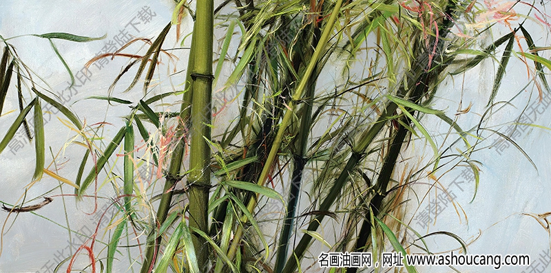 冷軍油畫 雨香 高清大圖下載