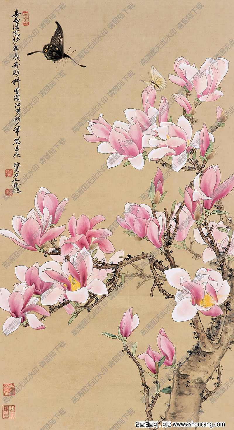 劉力上國畫作品 玉蘭圖 高清下載