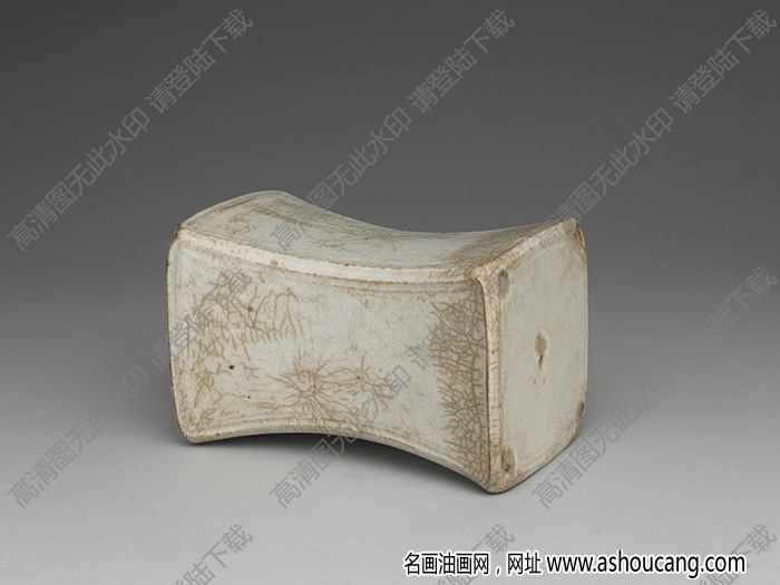 北宋 青白瓷水波紋枕 高清大圖下載