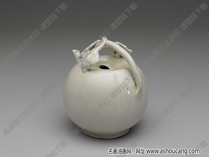 北宋 定窯瓜式提梁壺 高清大圖下載