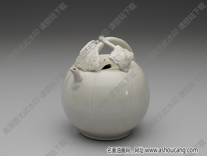 北宋 定窯瓜式提梁壺 高清大圖下載