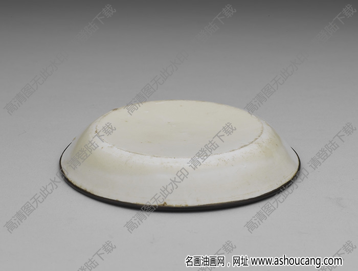 北宋-金 定窯白瓷劃花蓮花紋碟 高清大圖下載