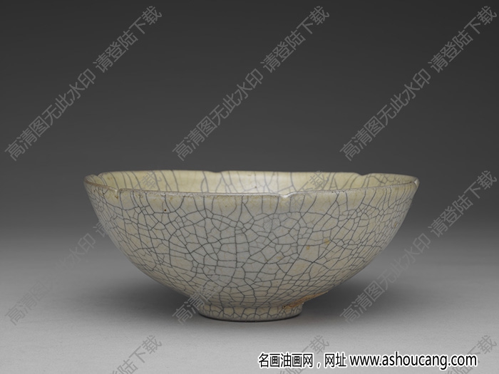 元 青瓷葵口碗 高清大圖下載