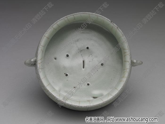 元 青瓷魚耳爐 高清大圖下載