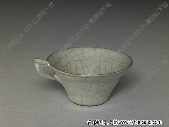 元 青瓷單把杯 高清大圖下載