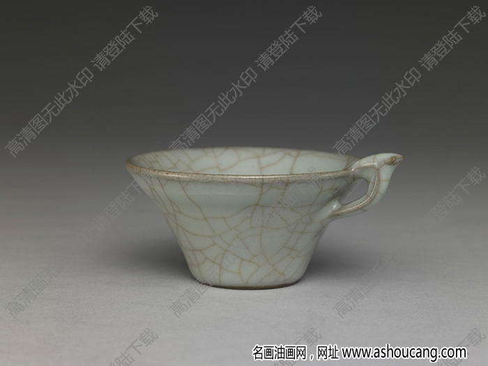 元 青瓷單把杯 高清大圖下載