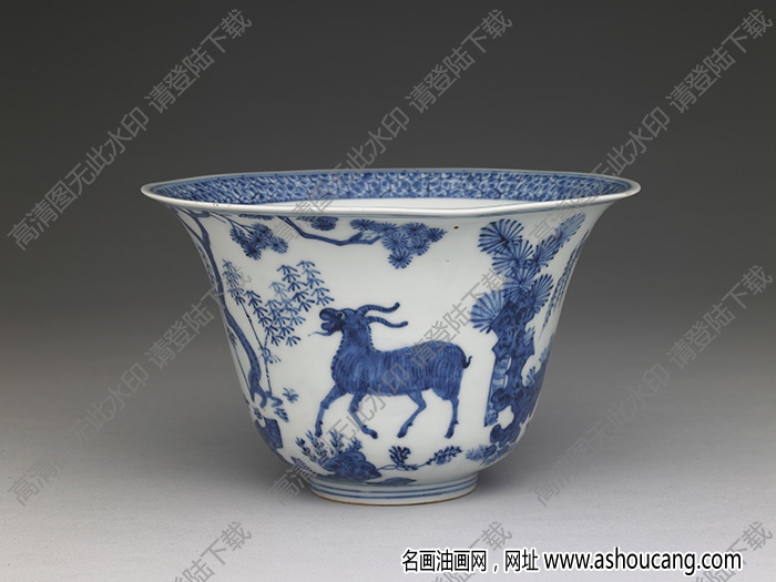 明嘉靖 青花渣斗 高清大圖下載