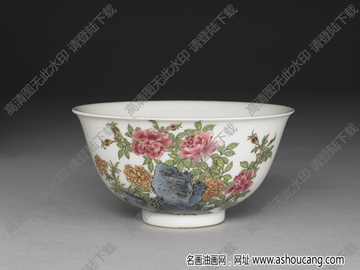 清雍正 琺瑯彩瓷萬(wàn)壽圖碗 高清大圖下載