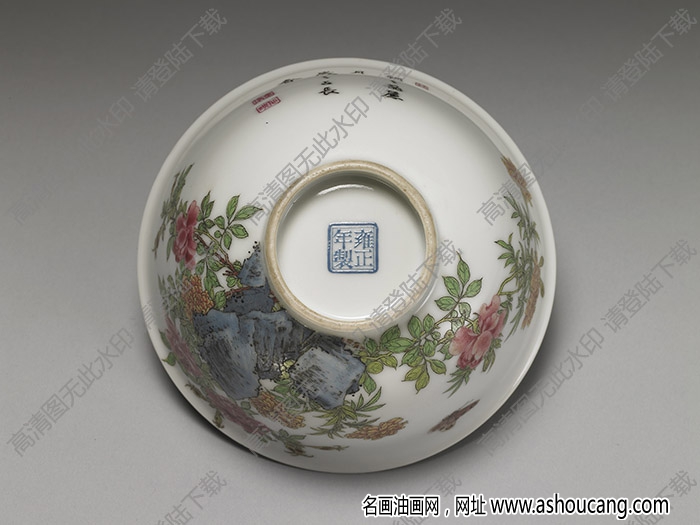 清雍正 琺瑯彩瓷萬(wàn)壽圖碗 高清大圖下載