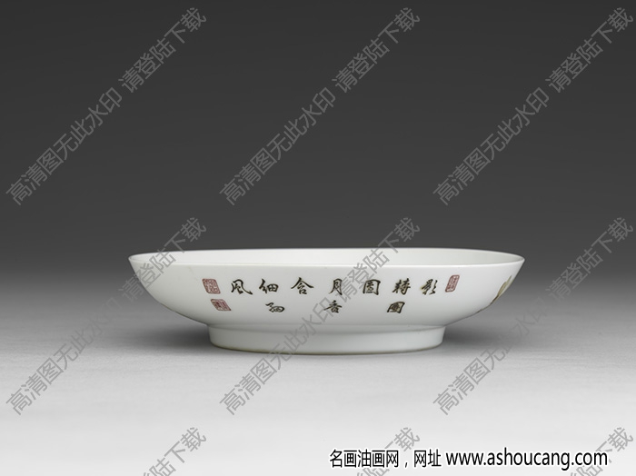 清雍正 琺瑯彩瓷玉棠富貴碟 高清大圖下載