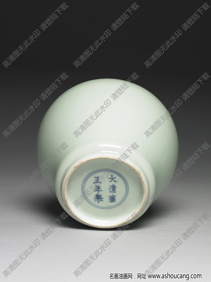 清雍正 冬青釉茶葉罐 高清大圖下載
