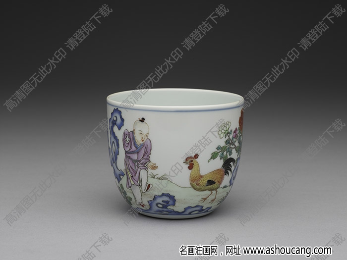 清乾隆 粉彩雞缸杯 高清大圖下載