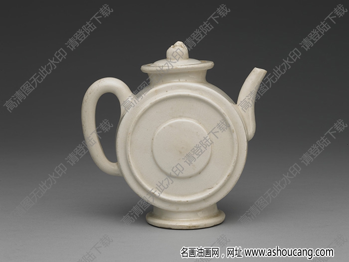 明德化 窯瑩白把壺 高清大圖下載