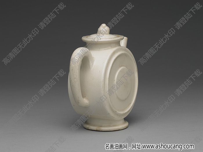 明德化 窯瑩白把壺 高清大圖下載