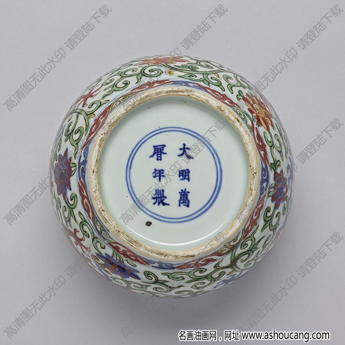 明萬歷 五彩云龍紋茶葉鐘 高清大圖下載