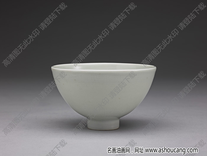 明宣德 甜白暗花蓮瓣紋蓮子茶鐘 高清大圖下載
