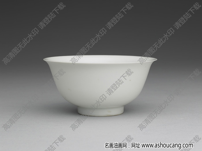 明永樂 甜白暗花雙龍紋茶鐘 高清大圖下載