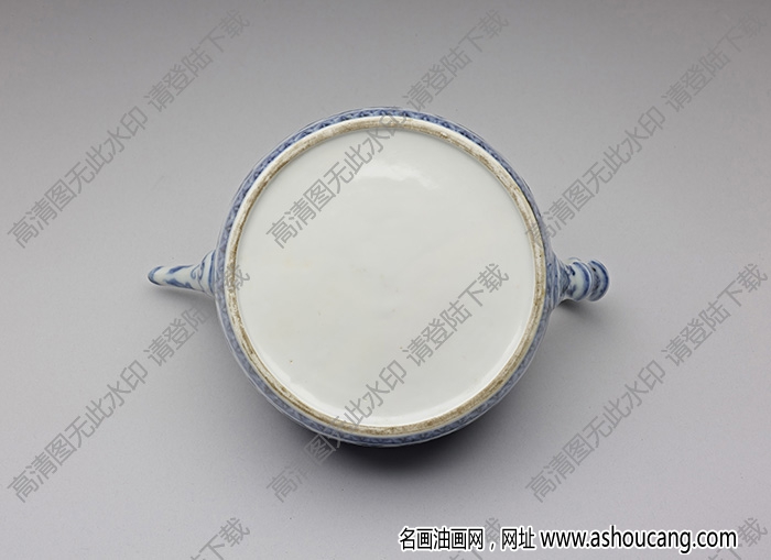 明永樂 青花鳳凰紋三系茶壺 高清大圖下載