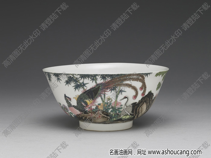 清雍正 琺瑯彩瓷五倫圖碗 高清大圖下載