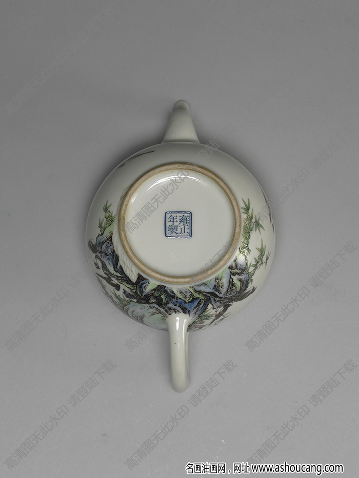 清雍正 竹梅報喜茶壺 高清大圖下載