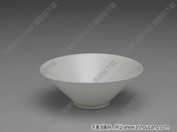 明永樂 甜白番蓮八寶紋撇口小碗 高清大圖下載