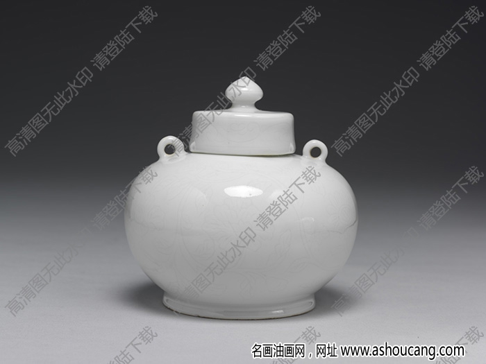 明永樂 甜白四季花卉紋雙系蓋罐 高清大圖下載