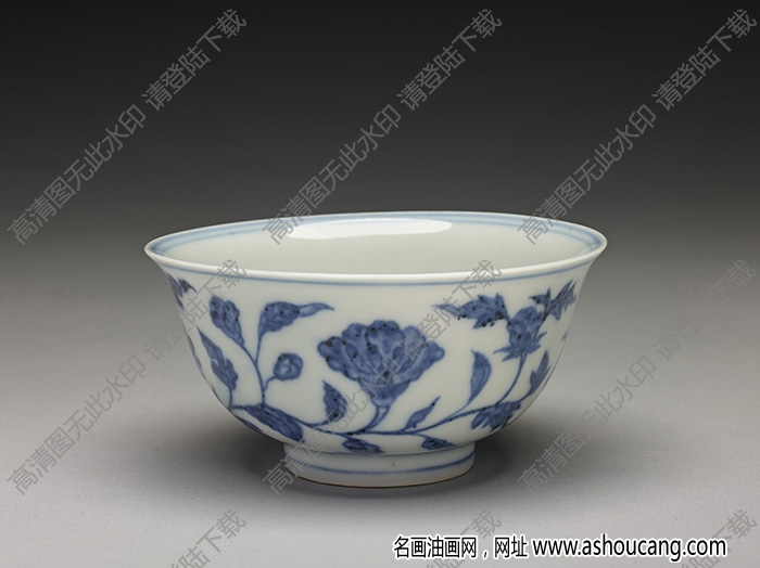 明永樂(lè) 青花四季花卉紋碗 高清大圖下載