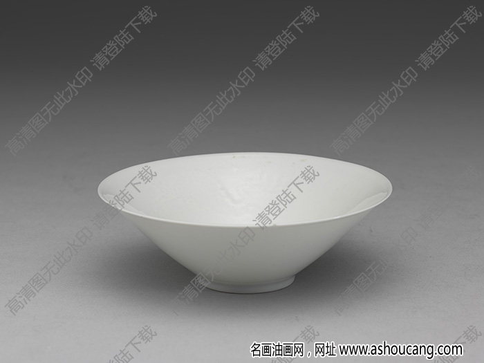 明永樂 甜白雙龍紋撇口小碗 高清大圖下載