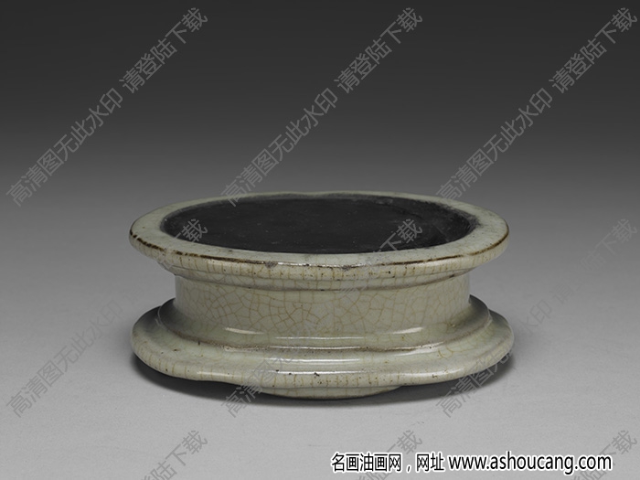 南宋-元 青瓷橢圓硯 高清大圖下載