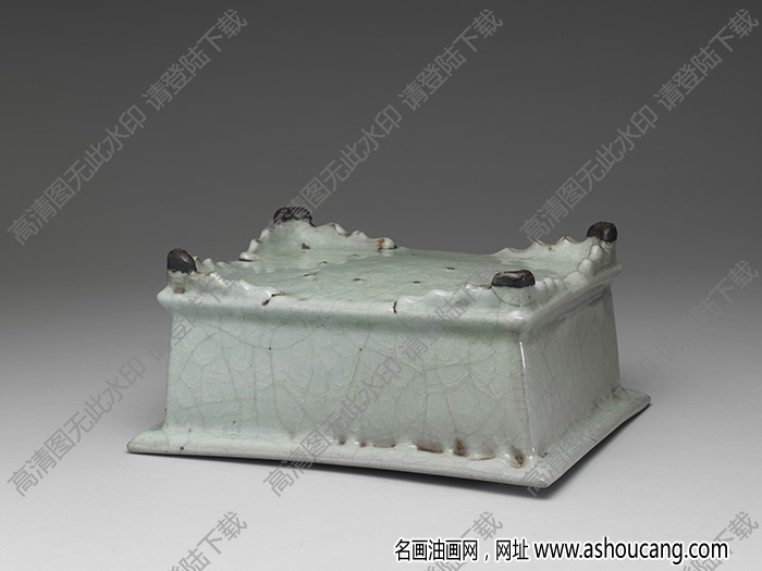 南宋 官窯青瓷長(zhǎng)方盆 高清大圖下載