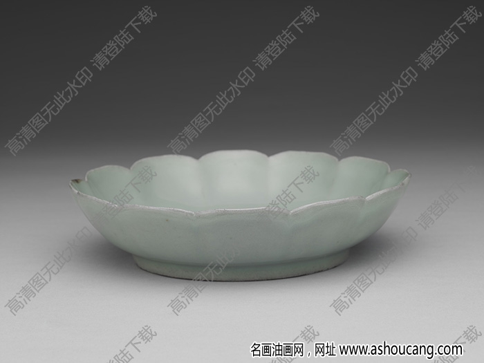 南宋 官窯青瓷花式洗 高清大圖下載