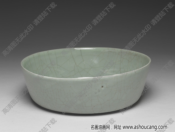 南宋 官窯青瓷印花龍紋洗 高清大圖下載