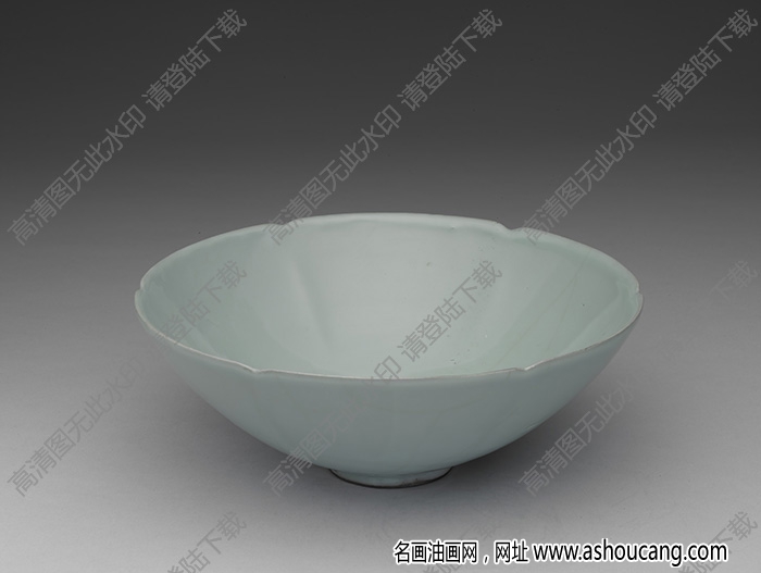 南宋 官窯青瓷葵口碗 高清大圖下載