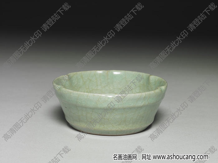 南宋 龍泉窯青瓷葵口洗 高清大圖下載