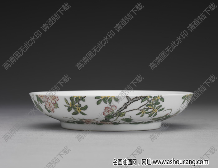 清雍正 琺瑯彩瓷芙蓉桂花碟 高清大圖下載