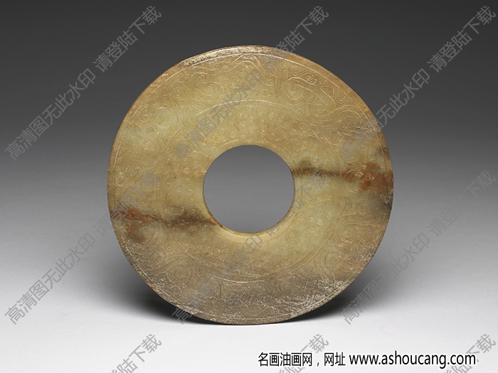 戰(zhàn)國 雙身獸紋玉璧 高清大圖下載