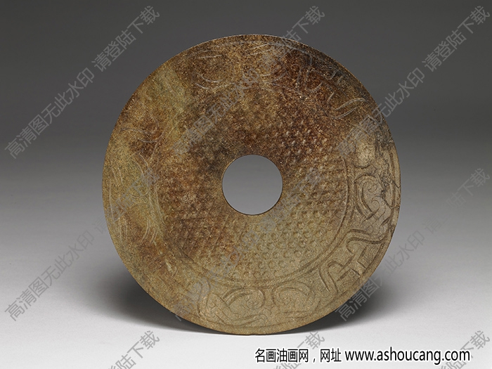 戰(zhàn)國 雙身獸紋玉璧 高清大圖下載