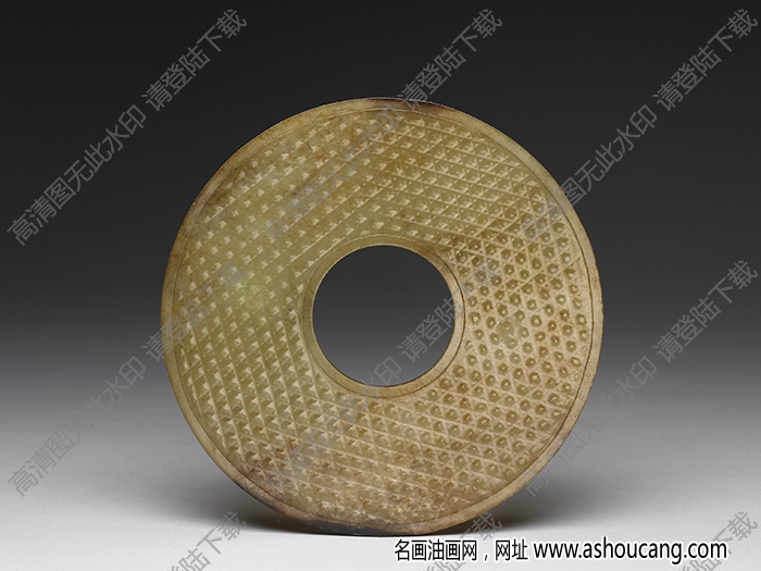 西漢 蒲紋玉璧 高清大圖下載