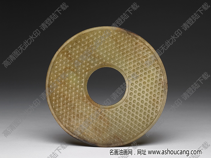 西漢 蒲紋玉璧 高清大圖下載