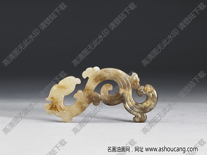 明至清代 白玉鳥(niǎo)紋佩 高清大圖下載