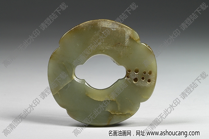 南宋 雙螭紋海棠式玉環(huán) 高清大圖下載