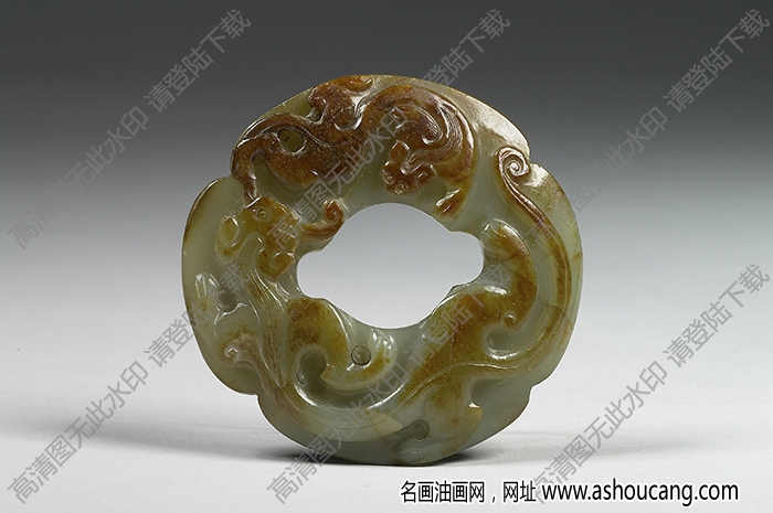 南宋 雙螭紋海棠式玉環(huán) 高清大圖下載