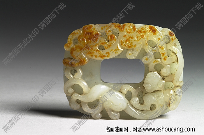 元代 白玉帶扣 高清大圖下載