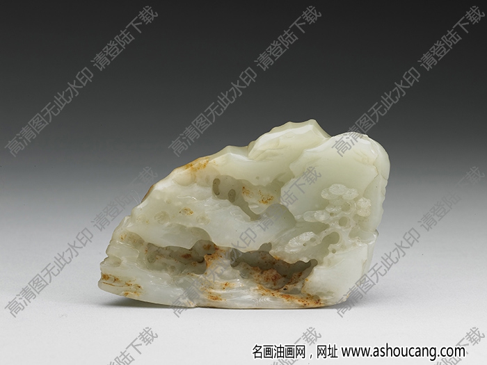 清代 玉輕舟山子 高清大圖下載