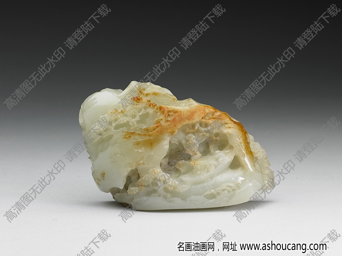 清代 玉輕舟山子 高清大圖下載