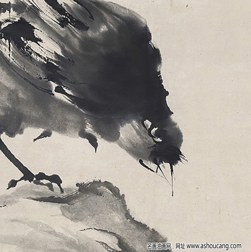 八大山人作品 一石二鳥圖 高清大圖下載